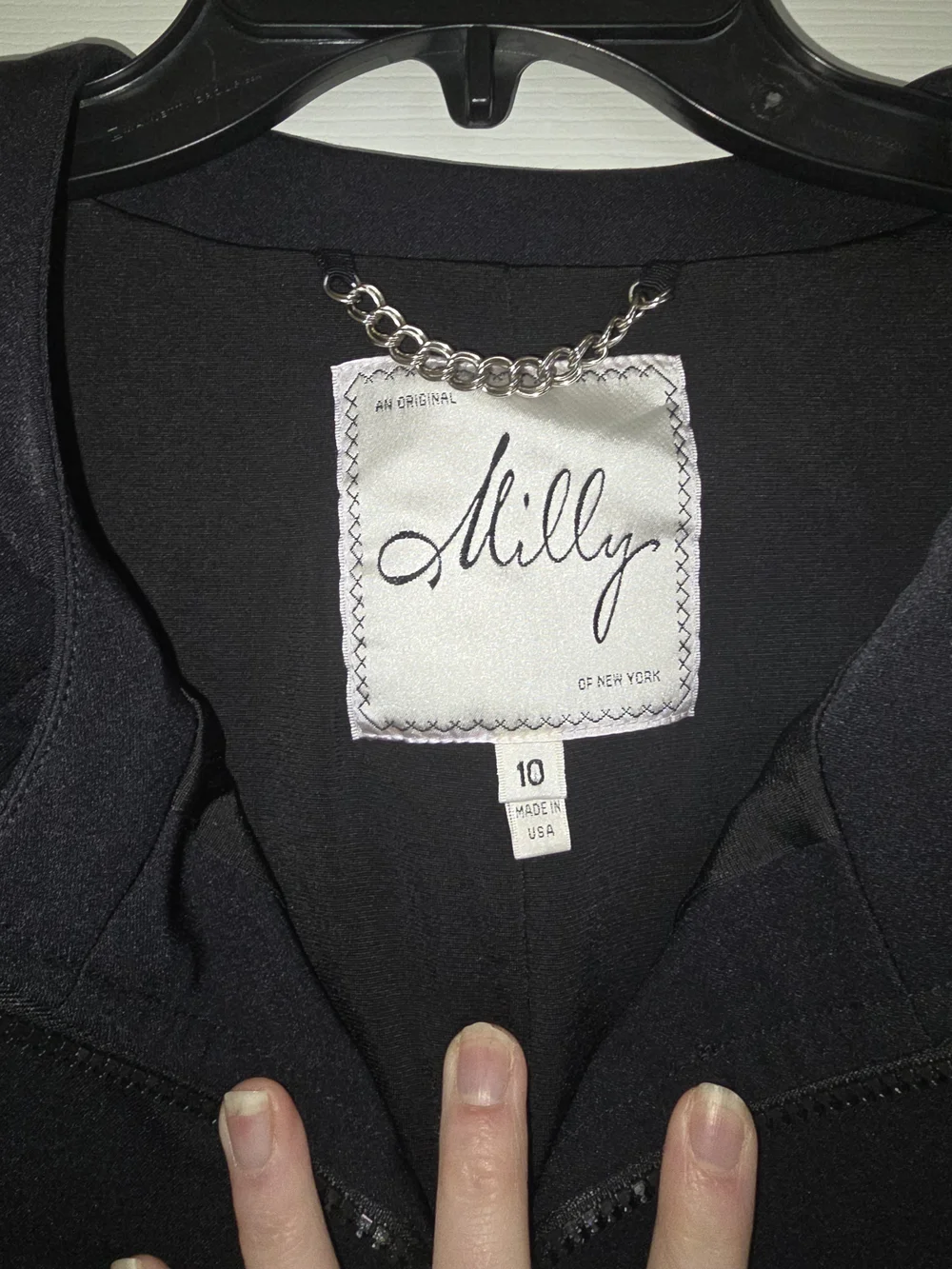 Milly Of New York Black Zip-Front Tailored Designer Jacket - Picture 8 of 13